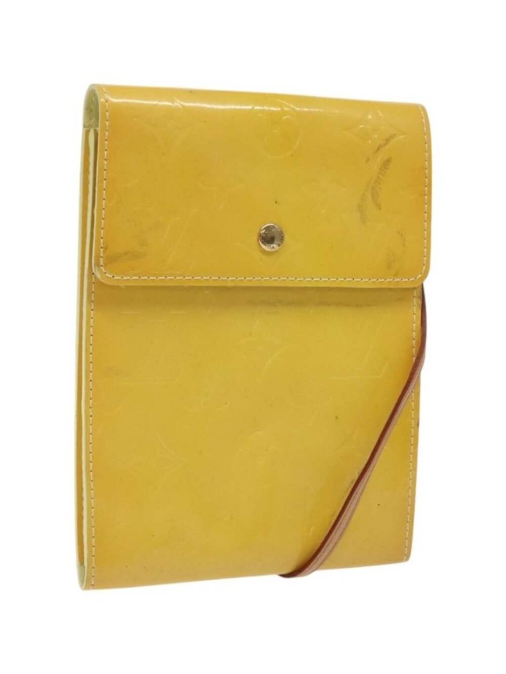 LOUIS VUITTON Monogram Vernis Kenmare Pouch Yellow M91060